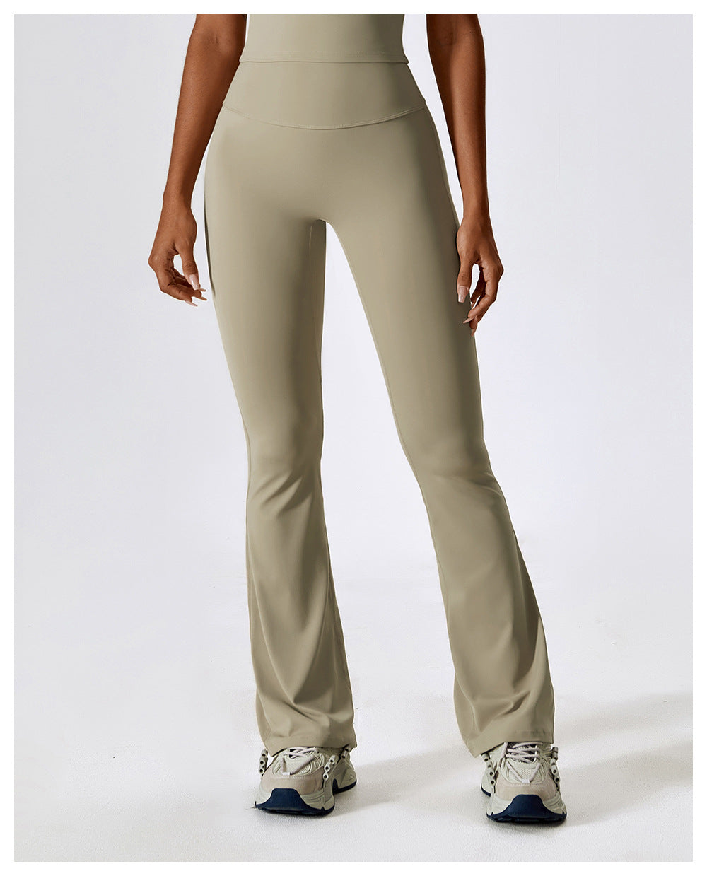 High-Waist Flare Contour Yoga Leggings