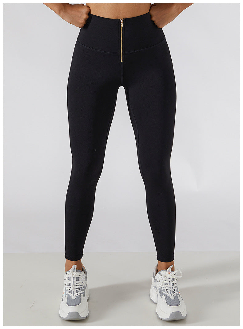 Glide Zipper Yoga Leggings