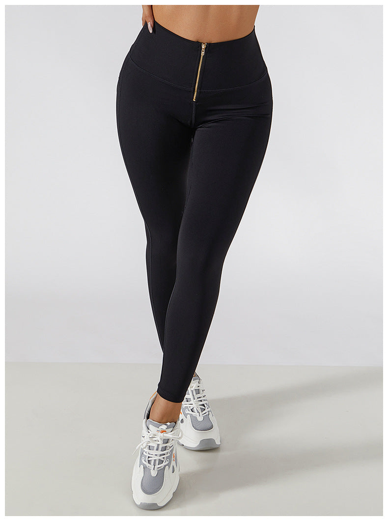 Glide Zipper Yoga Leggings
