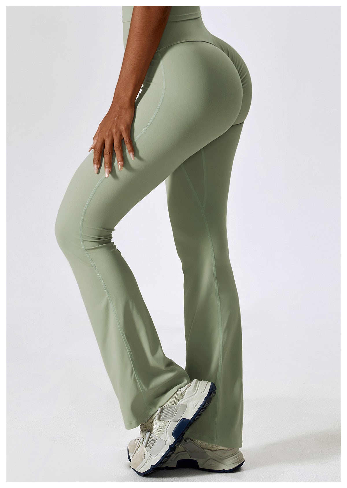High-Waist Flare Contour Yoga Leggings