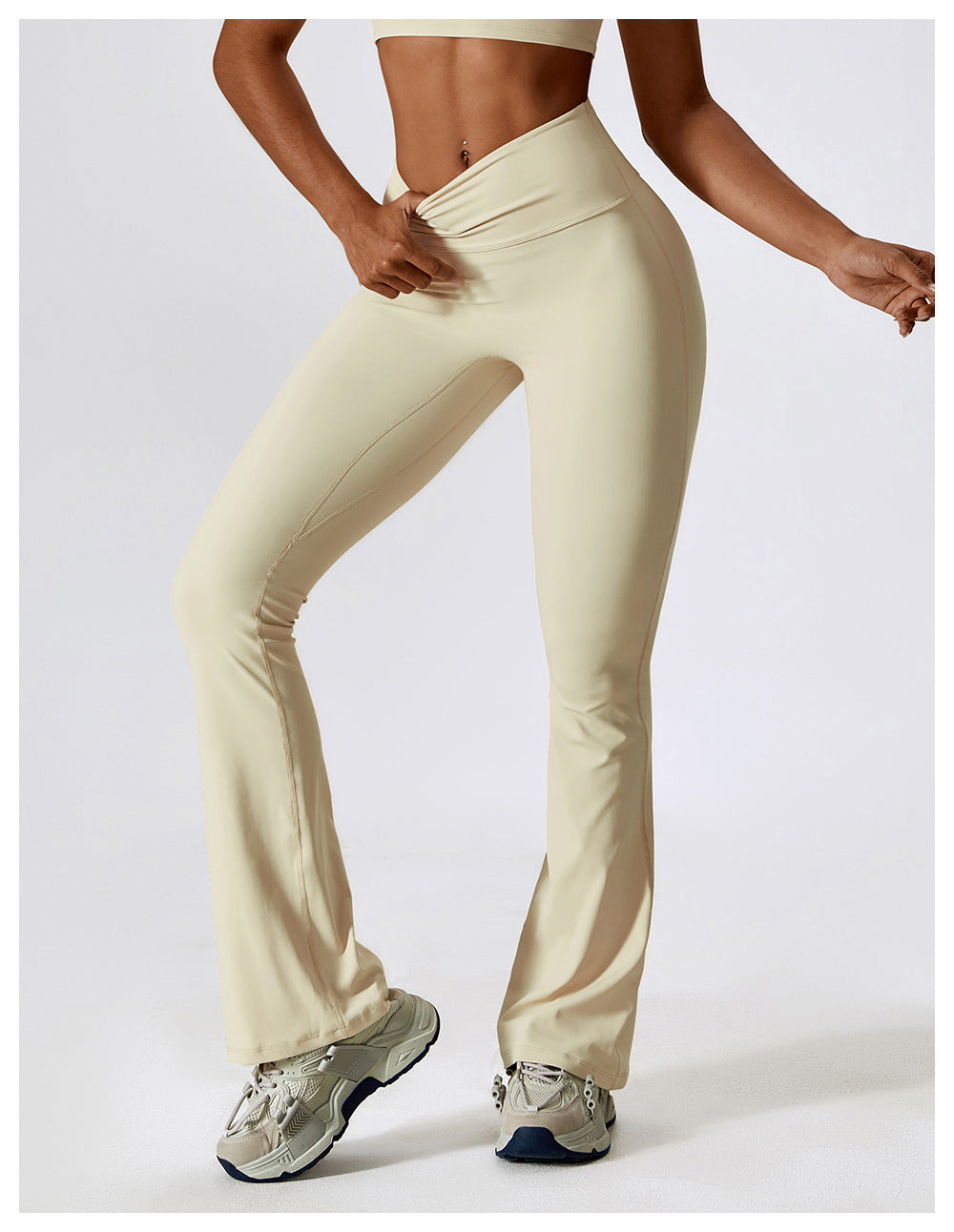 High-Waist Flare Contour Yoga Leggings