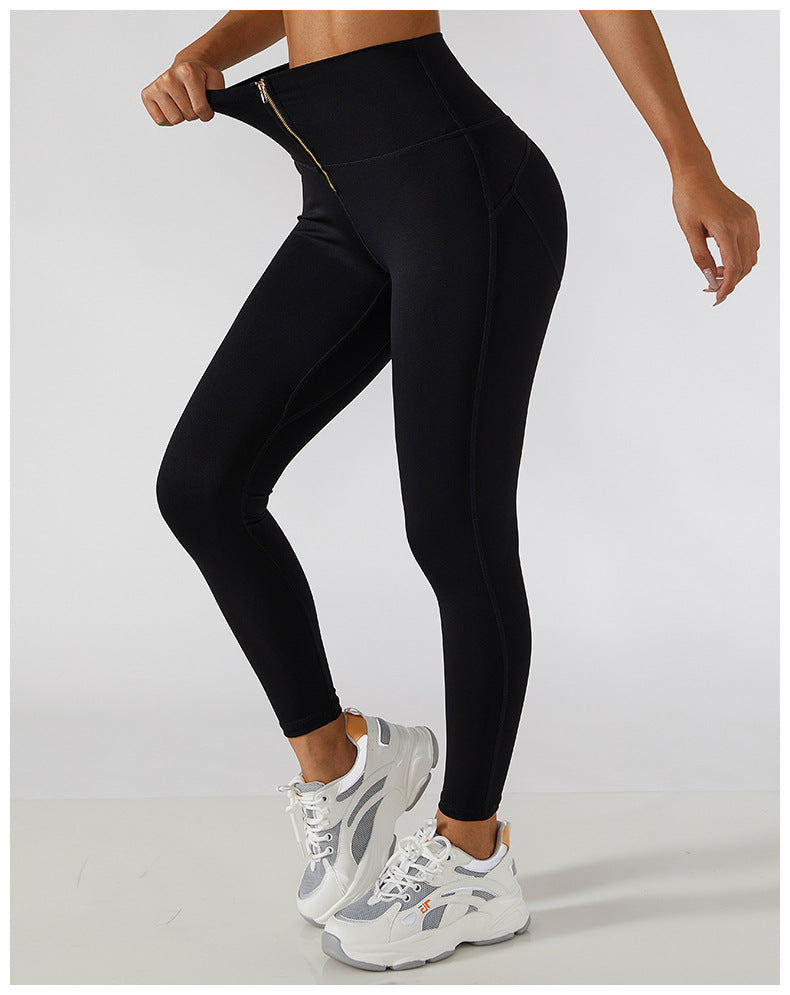 Glide Zipper Yoga Leggings