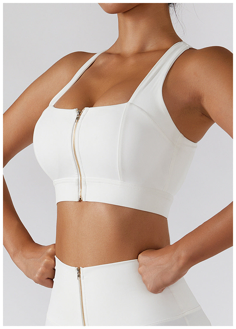 Glide Zipper Yoga Bra